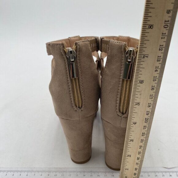 FSJ Grey Chunky High Heel Sandals Open Toe T-Strap Cutout Dress Party Prom Shoes - Picture 5 of 8